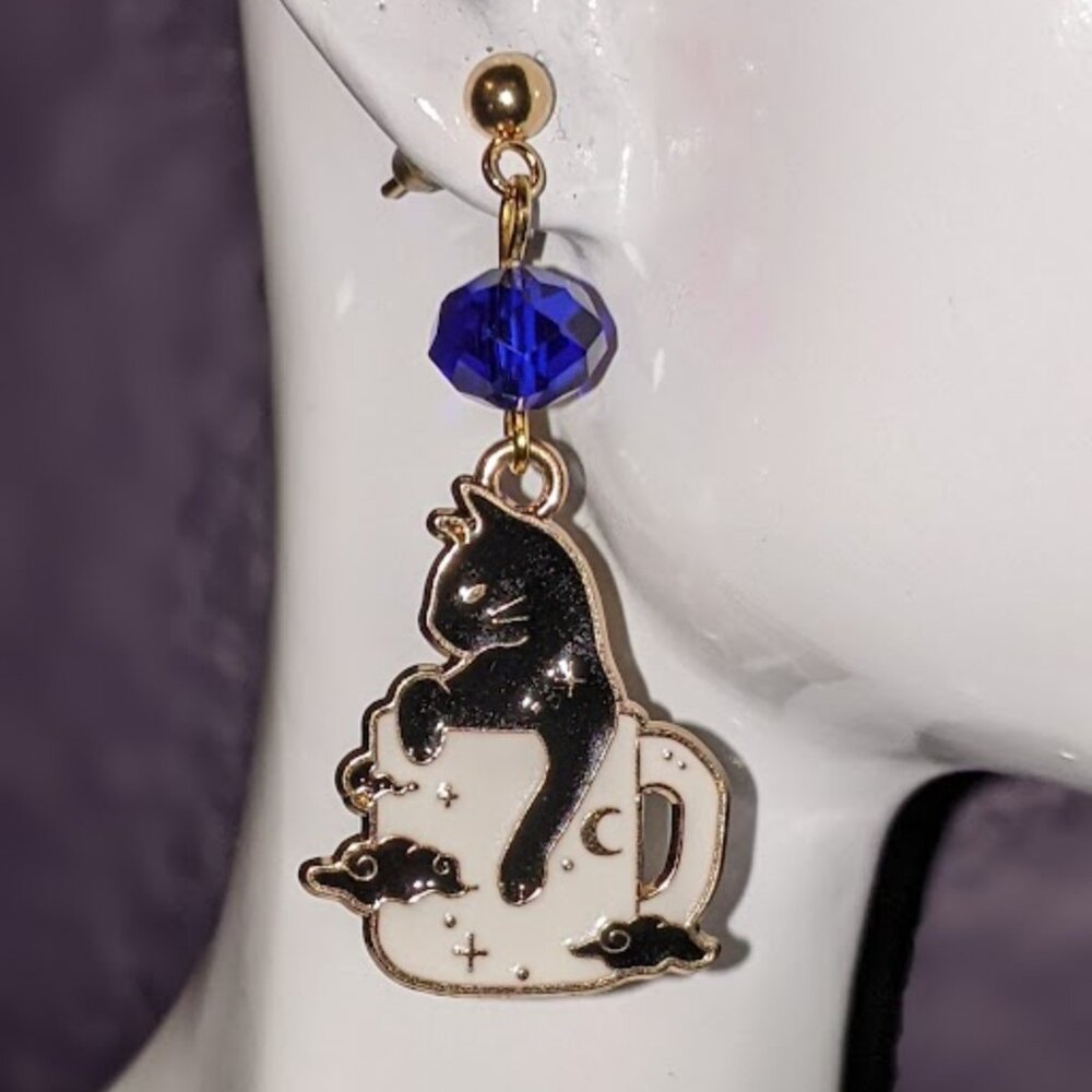 Coffee and Cats Earrings